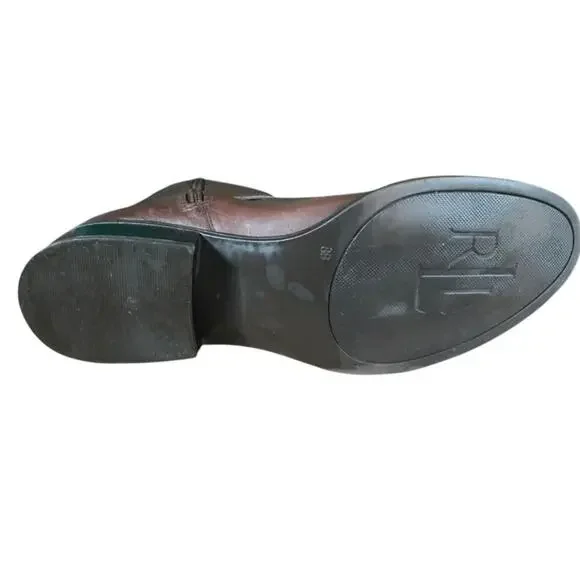 Lauren Ralph Lauren Marion Brown Leather Equestrian Riding Boots Size 8 - Picture 7 of 8